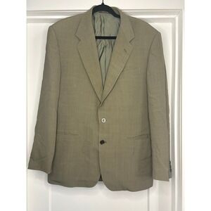 Sangiorgio Mens 2 Button Italian Sport Coat Blazer Olive Khaki Professional